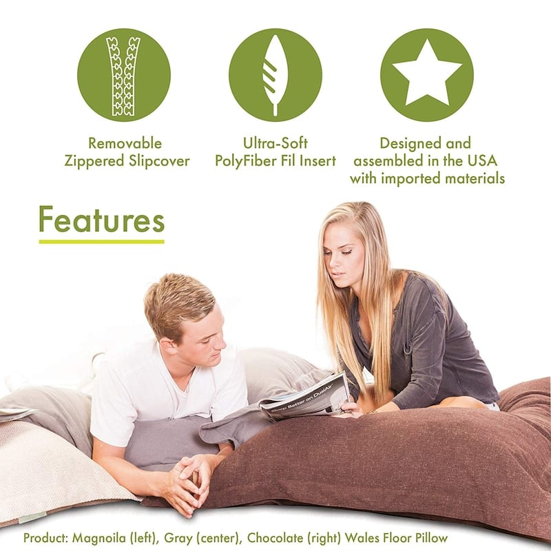 Majestic Home Goods Charlie Oversized 54 x 44 Floor Pillow
