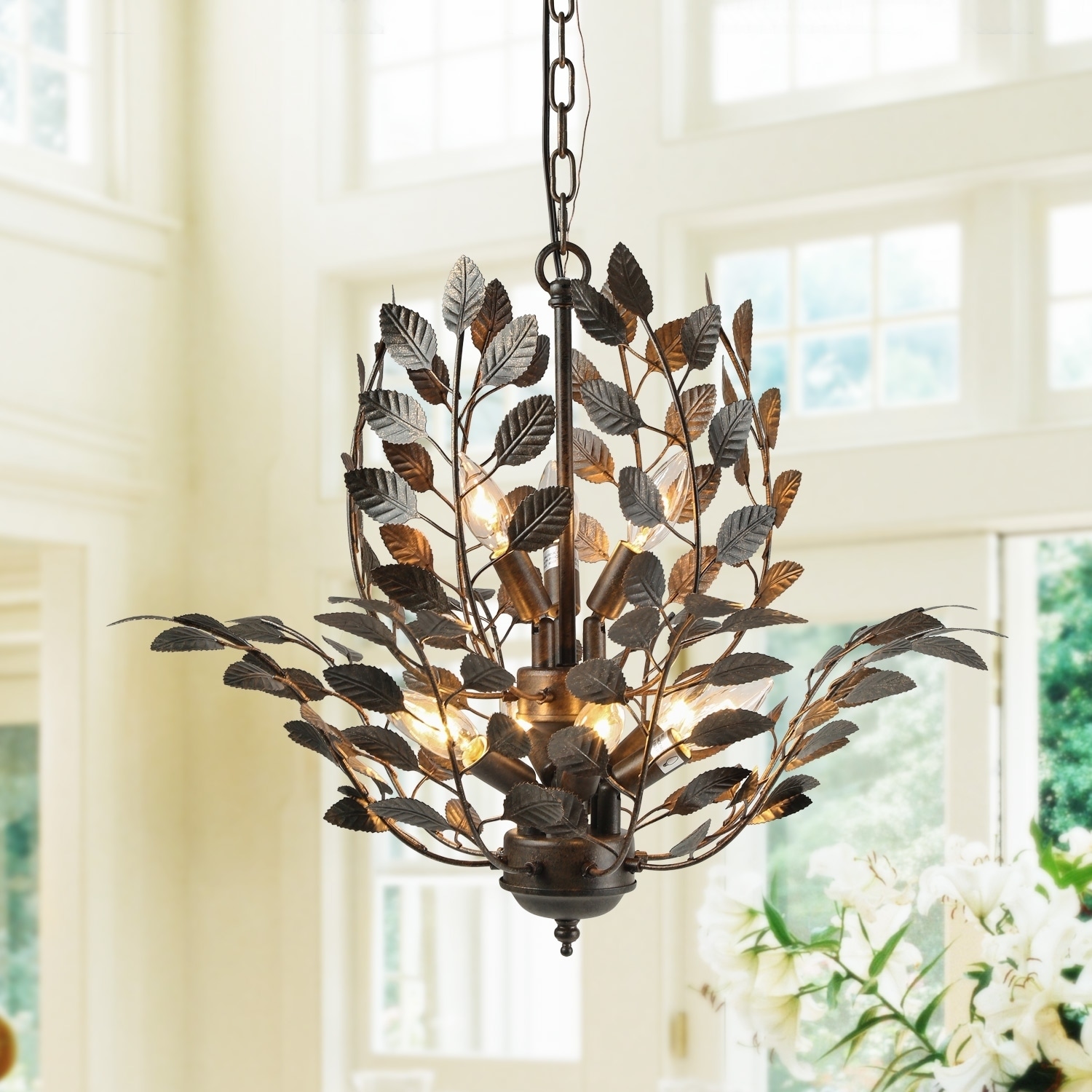 Alme Bronze 9-Light Rustic Chandelier - Chandeliers For Bedrooms by Overstock.com