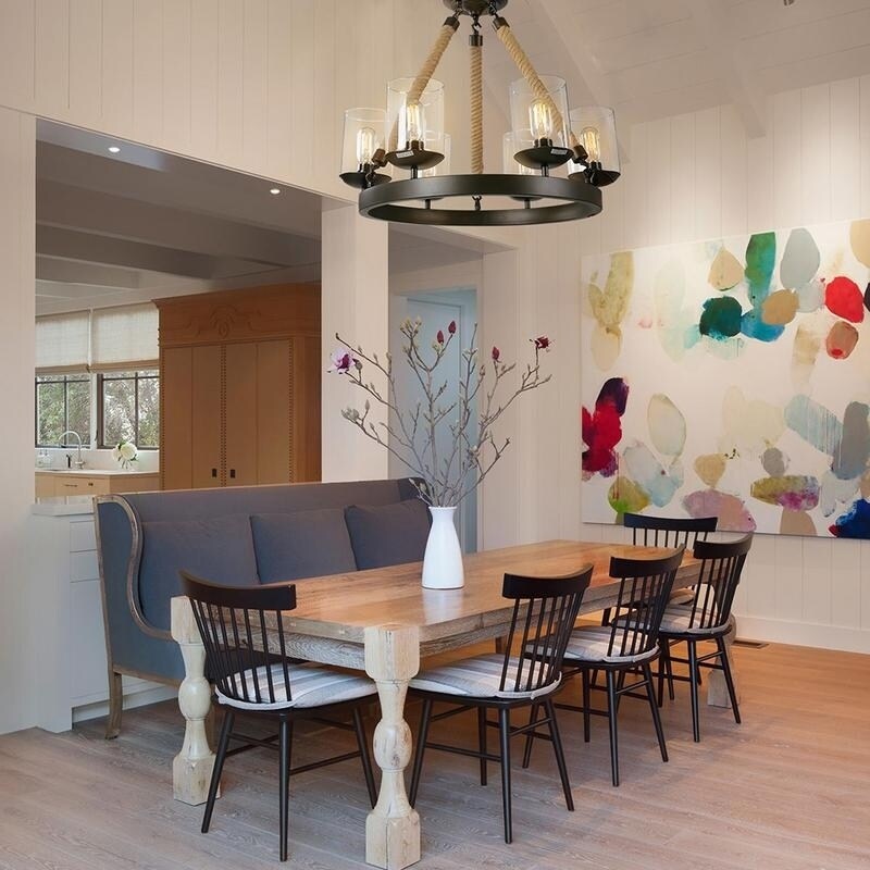 Perez 6-Light Rustic Wheel Chandelier Light - Chandeliers For Bedrooms by Overstock.com