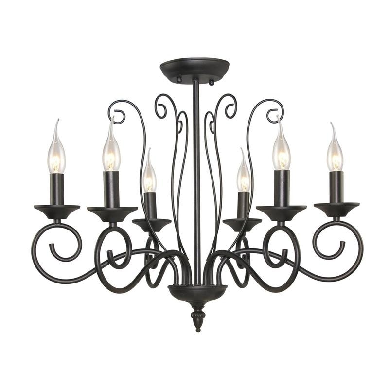 6-Light Black Traditional Chandelier - Chandeliers For Bedrooms by Overstock.com