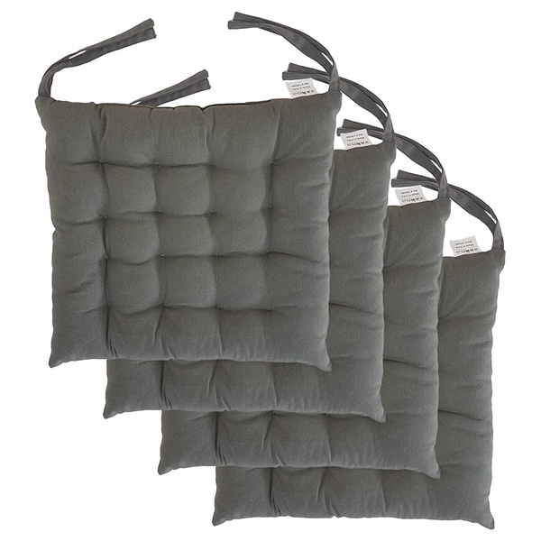 Shop Cottone 100% Cotton Chair Pads w/Ties (Set of 4) | 16 ...