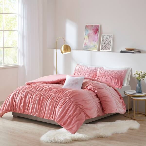 Shop Intelligent Design Josie Ombre And Ruched Comforter Set On