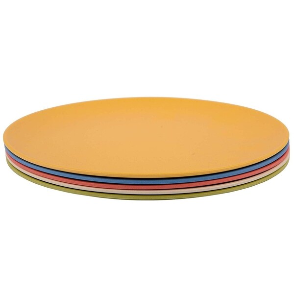 Melange 6-Piece Bamboo Salad Plate Set (Rounds Collection), Color: Multicolor. Opens flyout.