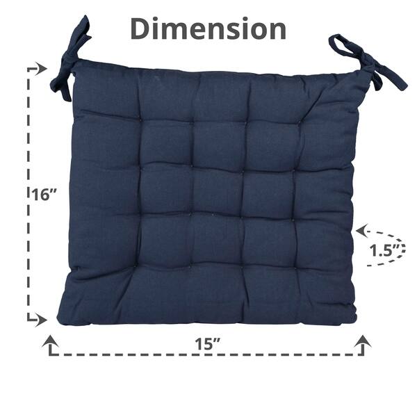 Shop Cottone 100 Cotton Chair Pads W Ties Set Of 4 16 X 15