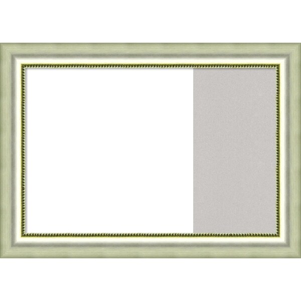 Vegas Silver Wood Framed White Dry Erase/Cork Combo Board