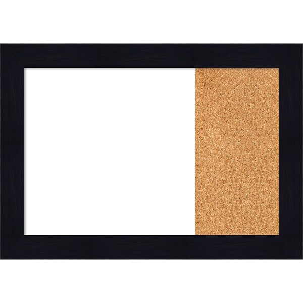 Shiplap Navy Wood Framed White Dry Erase/Cork Combo Board