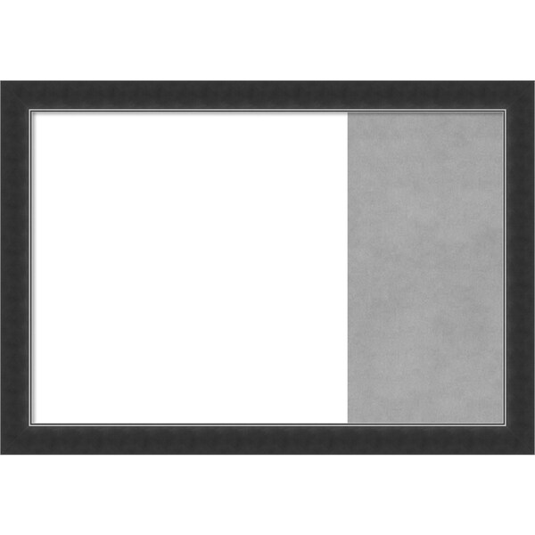 Corvino Narrow Black Wood Framed White Dry Erase/Magnetic Combo Board