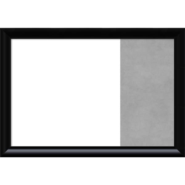 Steinway Black Scoop Wood Framed White Dry Erase/Magnetic Combo Board