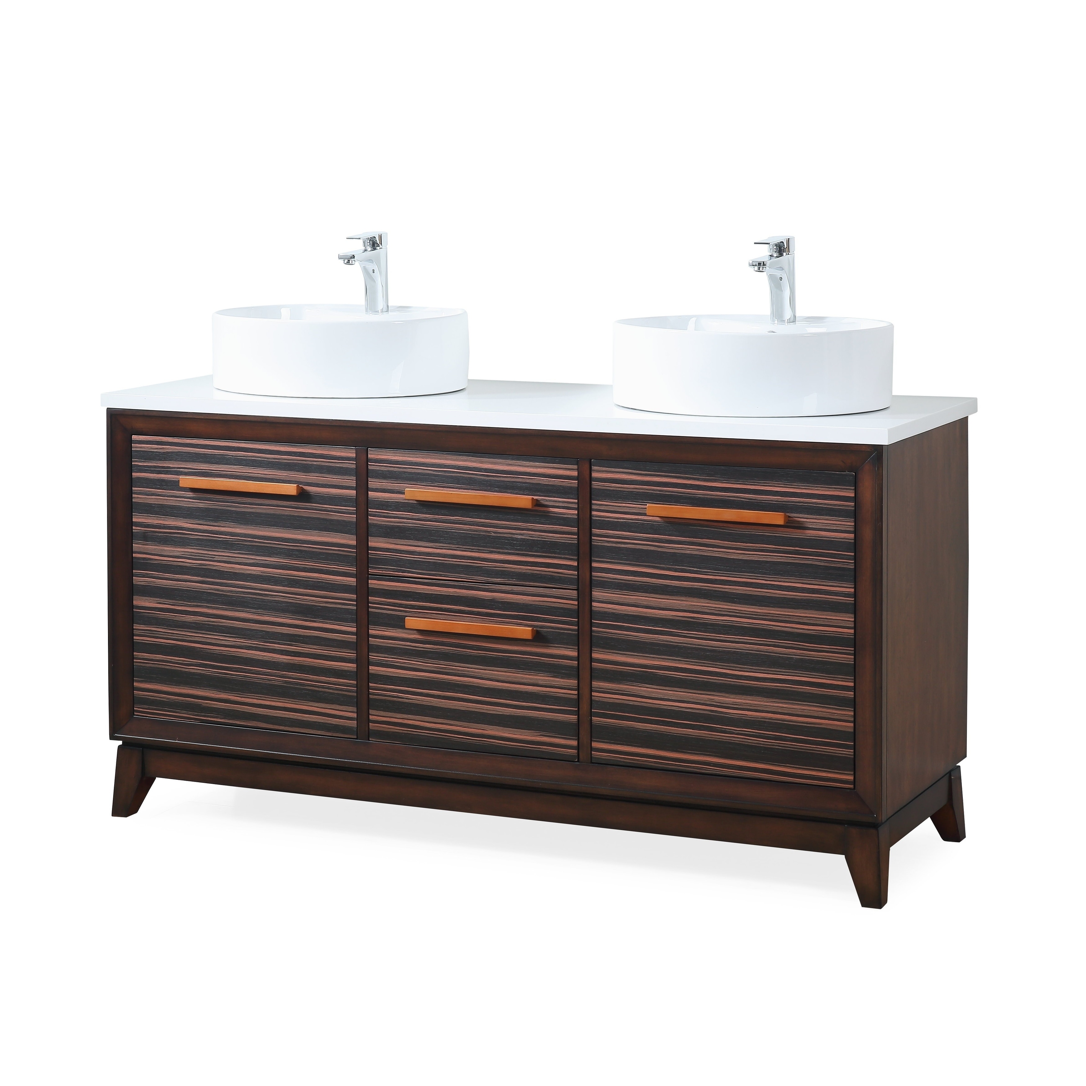 63 Tennnat Brand Arturo Double Sink Art Deco Bathroom Vanity