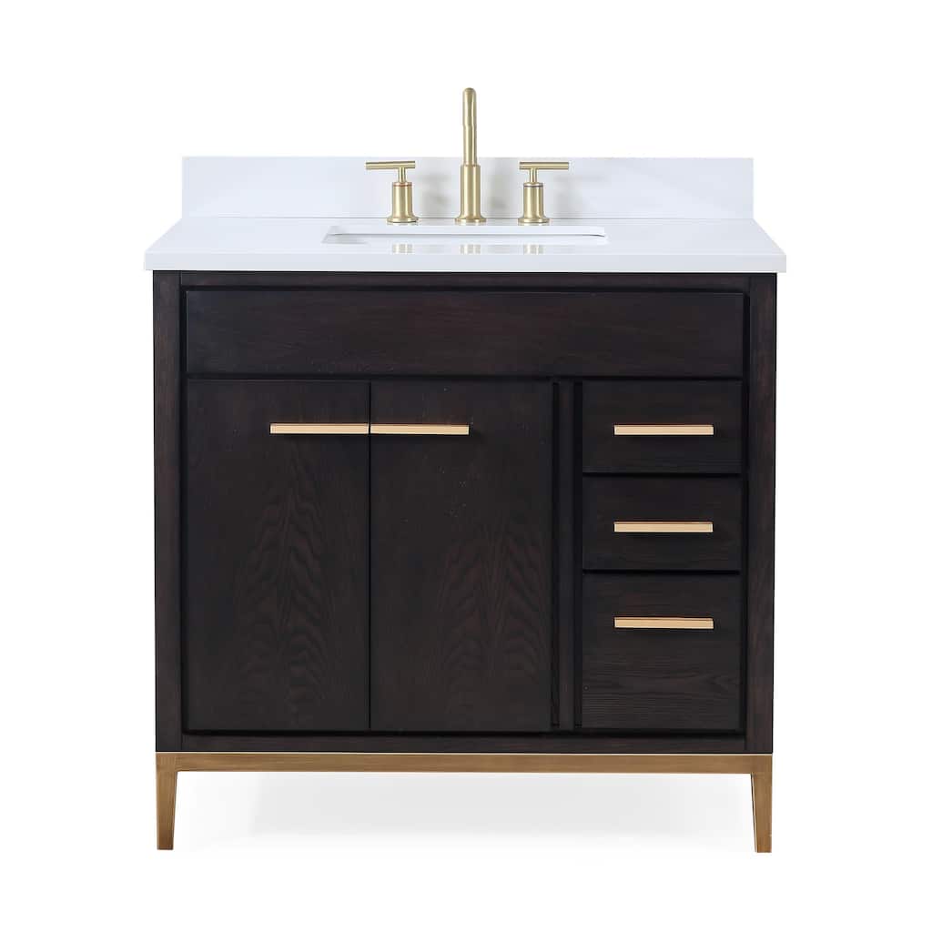 36" Tennant Brand Beatrice Modern Espresso Bathroom Vanity