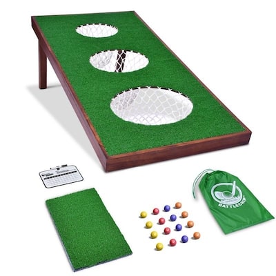 GoSports BattleChip PRO Golf Game | Includes 4' x 2' Target, 16 Foam Balls, Hitting Mat, and Scorecard