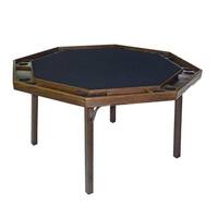 Kestell Oak Contemporary Style Poker Table - Fabric Playing Surface