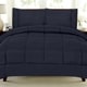 preview thumbnail 32 of 77, Sweet Home Collection Luxury Solid Bed-In-a-Bag with Sheet Set Queen - Navy - 7 Piece