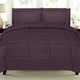 preview thumbnail 29 of 77, Sweet Home Collection Luxury Solid Bed-In-a-Bag with Sheet Set King - Eggplant - 7 Piece