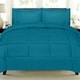 preview thumbnail 68 of 77, Sweet Home Collection Luxury Solid Bed-In-a-Bag with Sheet Set King - Teal - 7 Piece