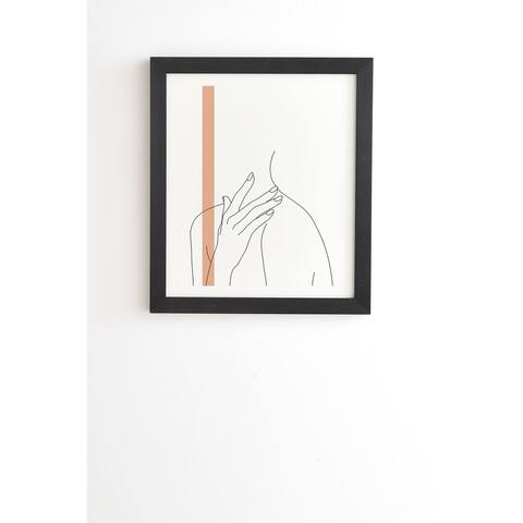 Deny Designs Illustration Woman Framed Wall Art - Black