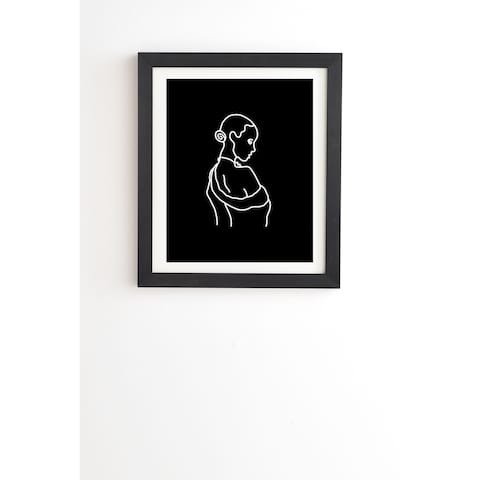 Deny Designs Woman Back Framed Wall Art (3 Frame Colors) - Black