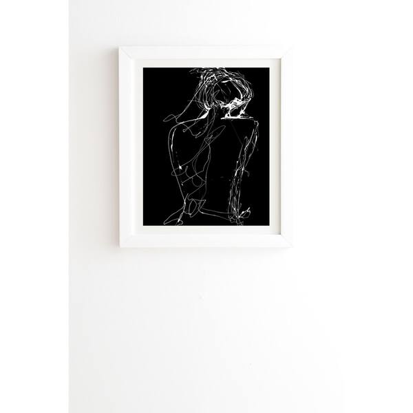 Shop Deny Designs Sketched Portrait Framed Wall Art 3 Frame Colors Black Modern Contemporary White Overstock 27284424