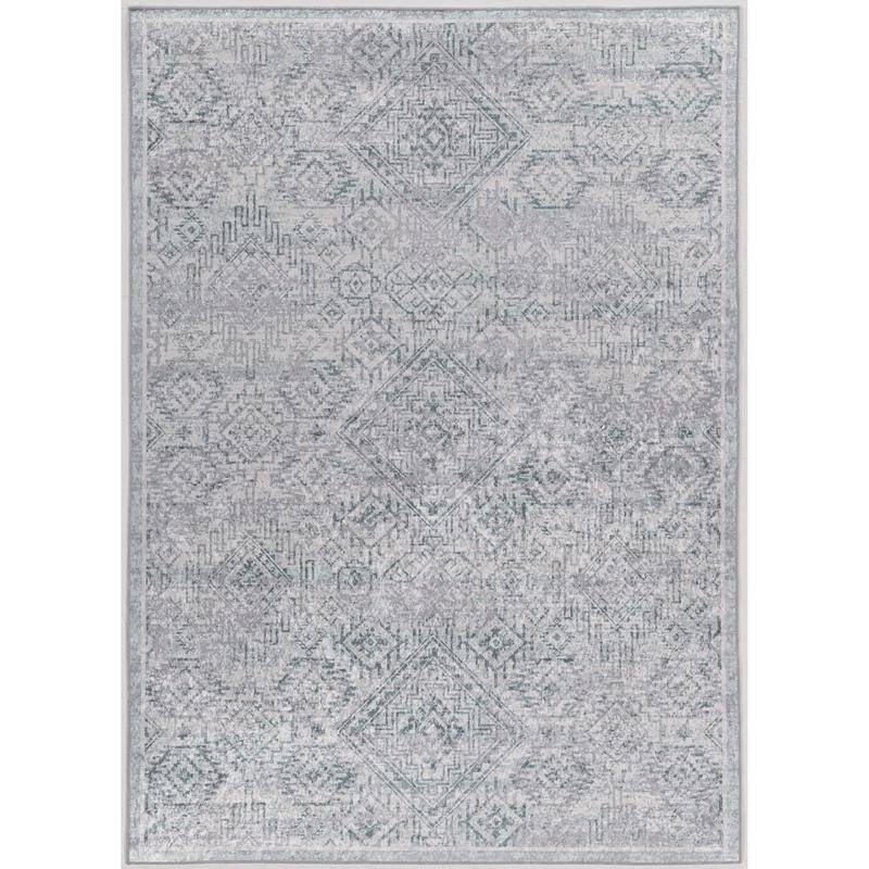 Halogen Serena Grey/Blue Area Rug - 2'2" X 3'2"