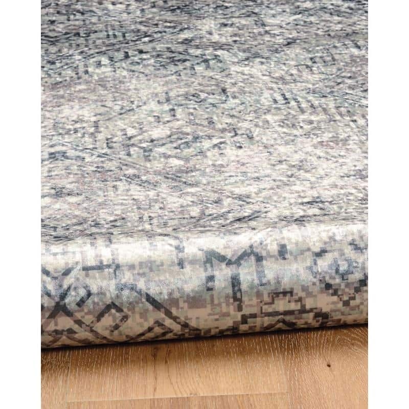 Halogen Serena Grey/Blue Area Rug - 2'2" X 3'2"