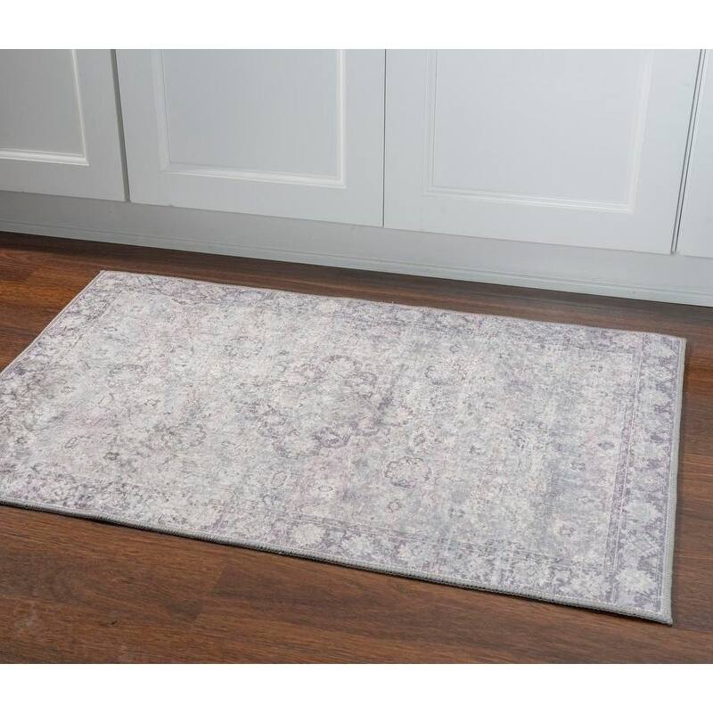 Halogen Alma Ivory/Thistle Area Rug - 5' X 7'