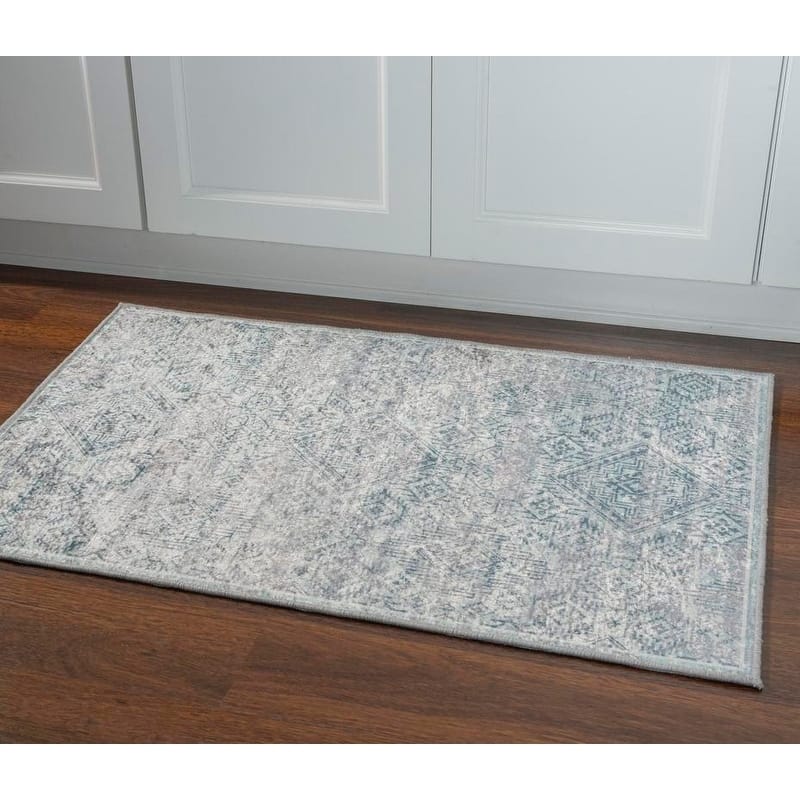 Halogen Serena Grey/Blue Area Rug - 5' X 7'