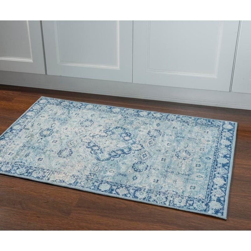Halogen Tristan Blue/Ivory Area Rug - 5' X 7'