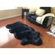 preview thumbnail 7 of 98, Silver Orchid Nansen Luxurious Faux Sheepskin Pelt Shag Rug