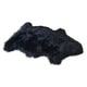 preview thumbnail 99 of 98, Silver Orchid Nansen Luxurious Faux Sheepskin Pelt Shag Rug 2' x 3' - Black