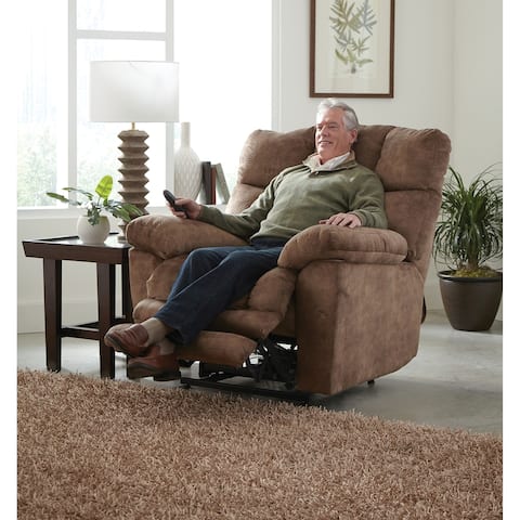 Thompson Power Lift Suede Recliner with Extended Ottoman