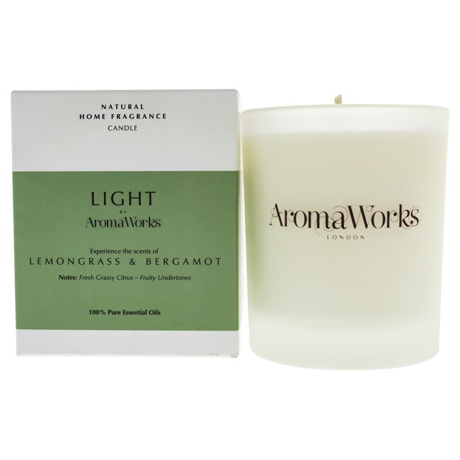 Aromaworks 10 1 Ounce Light Range Candle Lemongrass And Bergamot Overstock