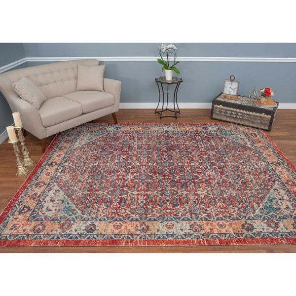 Noori Rug Low-Pile Rivaj Red/Orange Rug