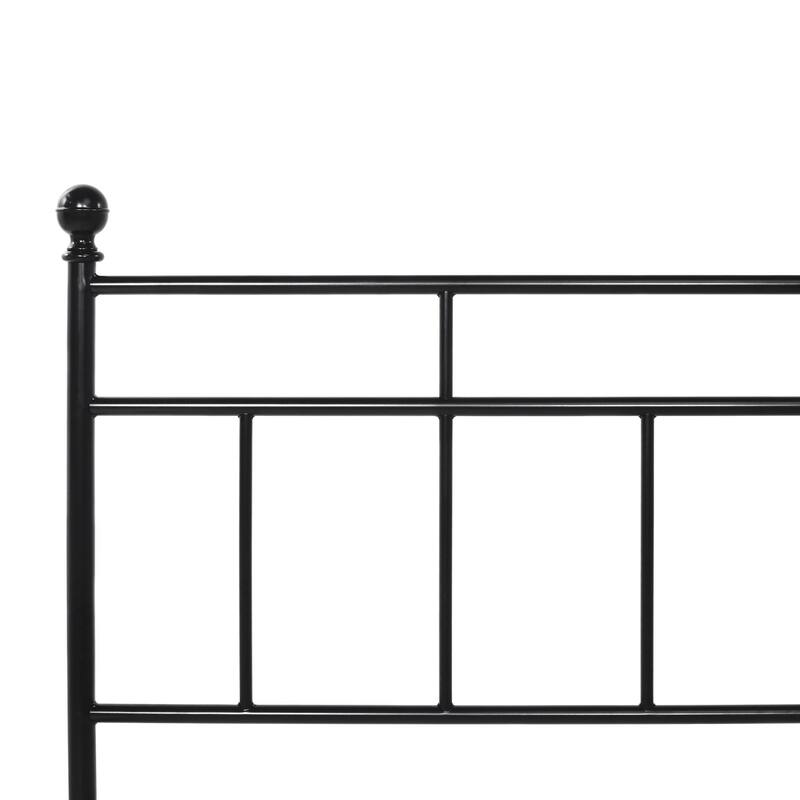 Crown Comfort All-in-One Metal Platform Bed with Steel Slats