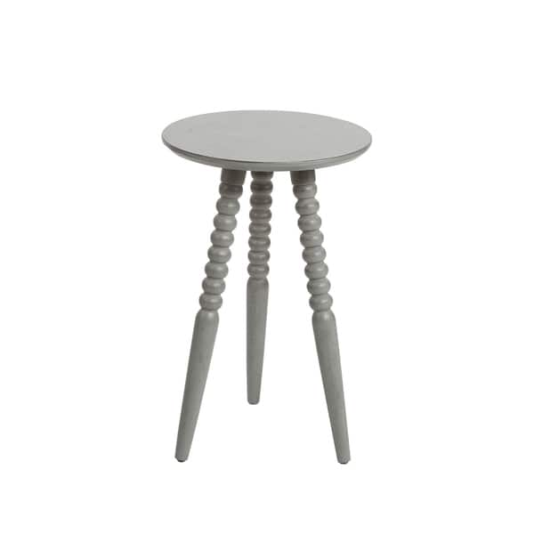 slide 7 of 9, Silverwood Allison Round Accent Table with Detailed Legs Grey