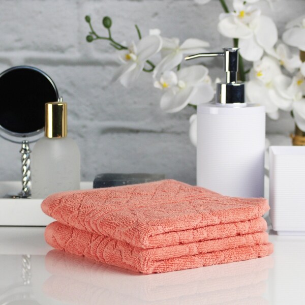 peach towels