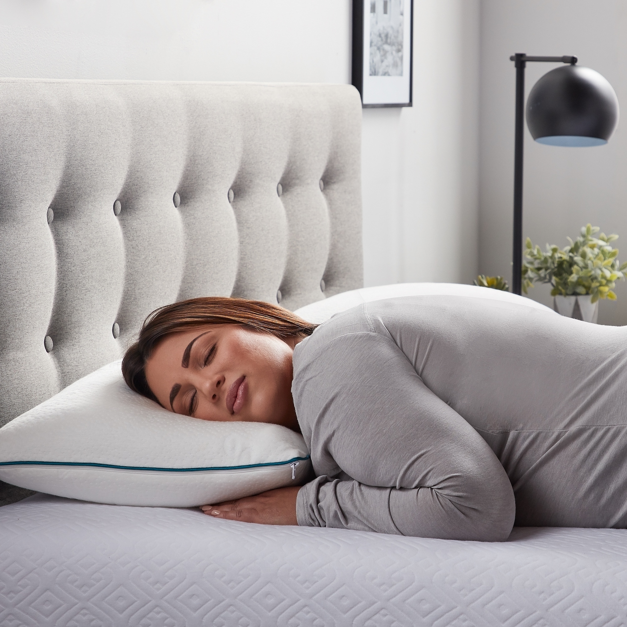 LUCID Comfort Collection Fiber + Shredded Foam Pillow - On Sale - Bed Bath  & Beyond - 29643538