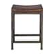 preview thumbnail 2 of 3, Uttermost Beck Dark Walnut and Brushed Steel Wood Counter Stool