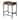 Uttermost Beck Dark Walnut and Brushed Steel Wood Counter Stool