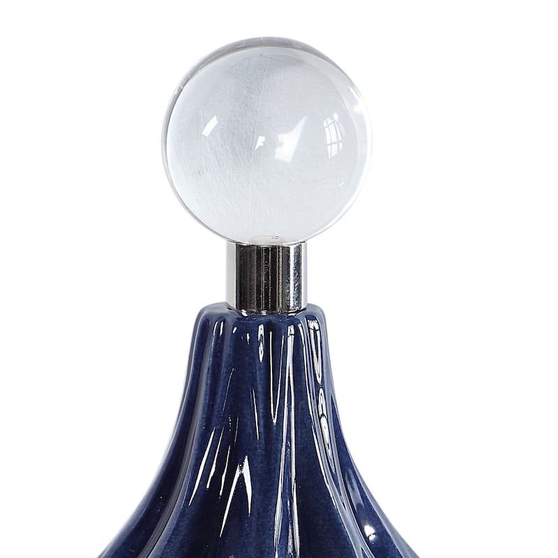 Uttermost Klara Blue Geometric Bottles (Set of 2)