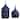 Uttermost Klara Blue Geometric Bottles (Set of 2)