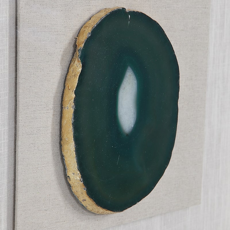 Silver Orchid Clark Gold Agate Stone Shadow Box - 20 x 20
