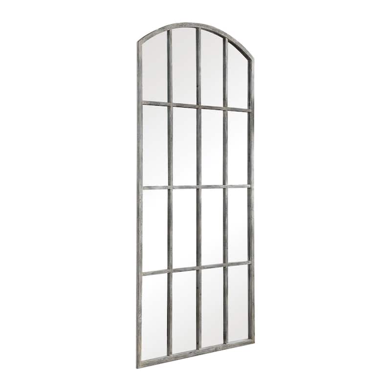 Uttermost Amiel Off-White Wash Arched Mirror - White Washed