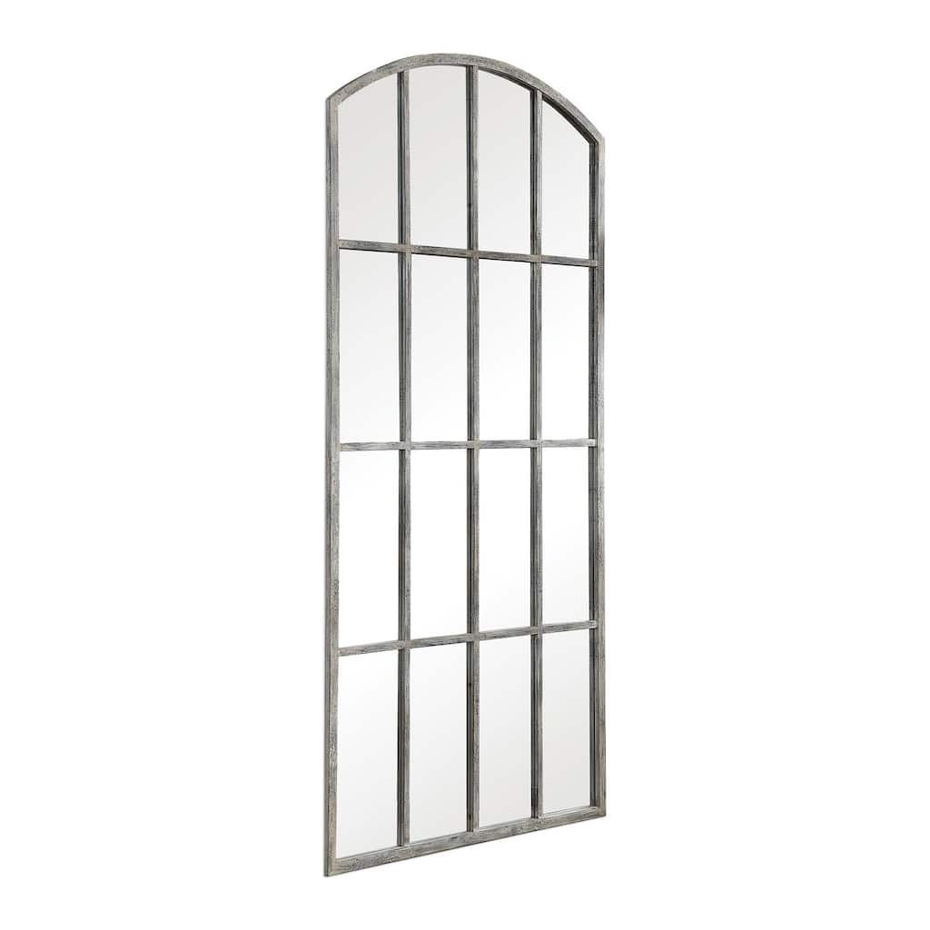 Uttermost Amiel Off-White Wash Arched Mirror - White Washed