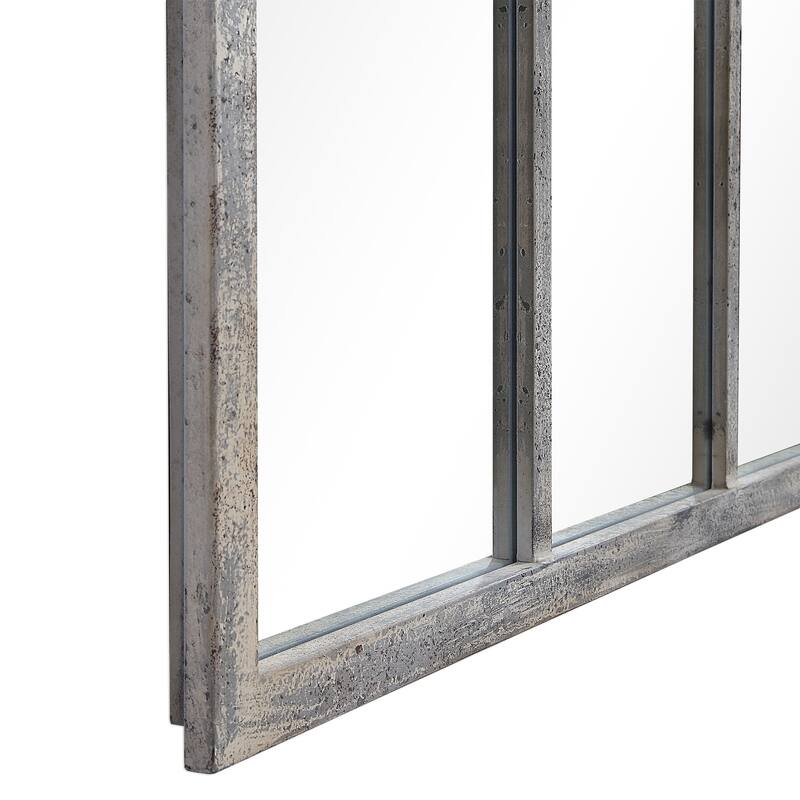 Uttermost Amiel Off-White Wash Arched Mirror - White Washed