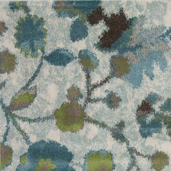 Shop Domani Kai Teal Botanical Watercolors Area Rug On Sale Overstock 27297119