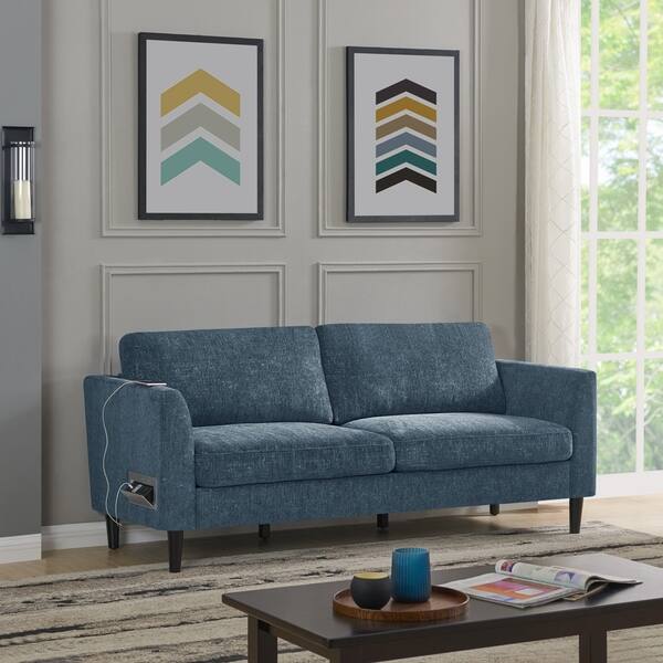 Shop Copper Grove Enghien Flared Arm Chenille Sofa With Usb And