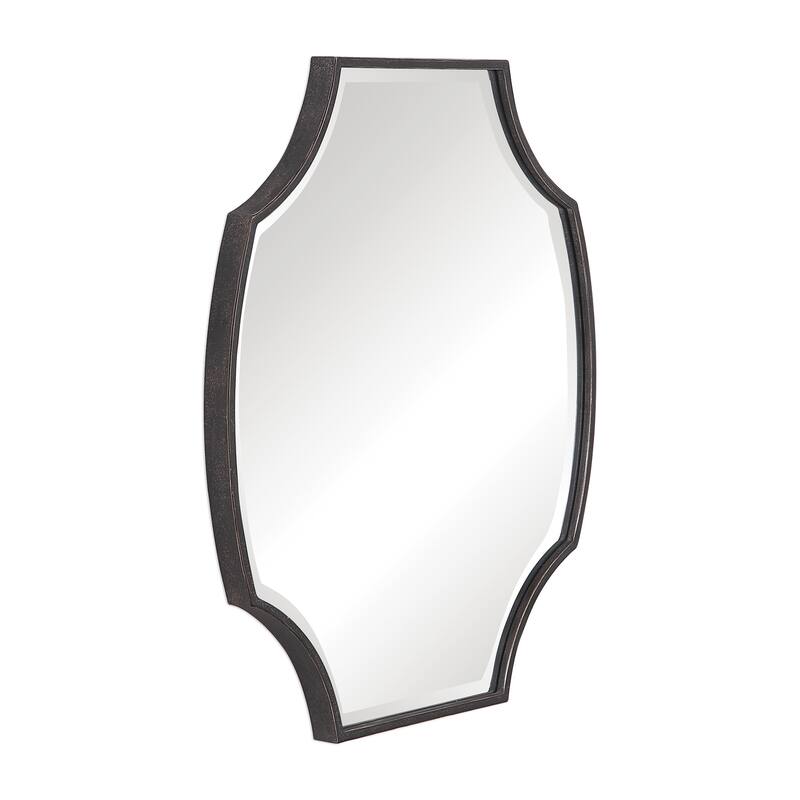Uttermost Ulalia Dark Rustic Bronze Scalloped Mirror