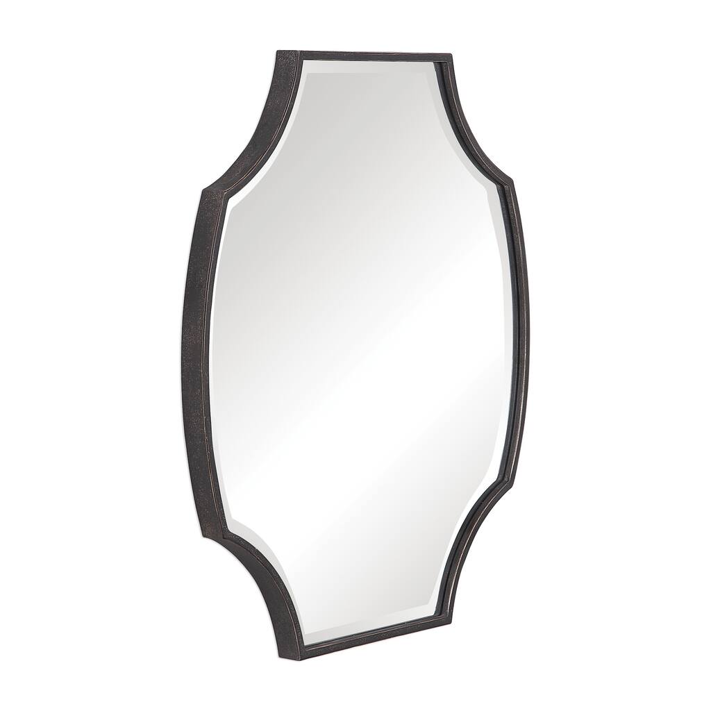 Uttermost Ulalia Dark Rustic Bronze Scalloped Mirror