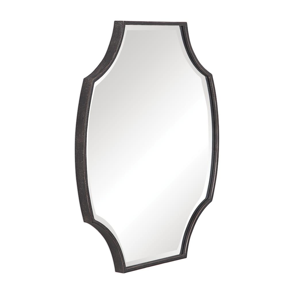 Uttermost Ulalia Dark Rustic Bronze Scalloped Mirror