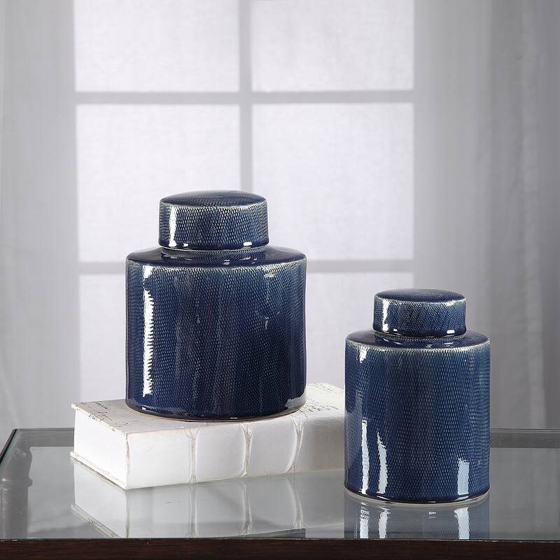 Uttermost Saniya Blue Containers (Set of 2)